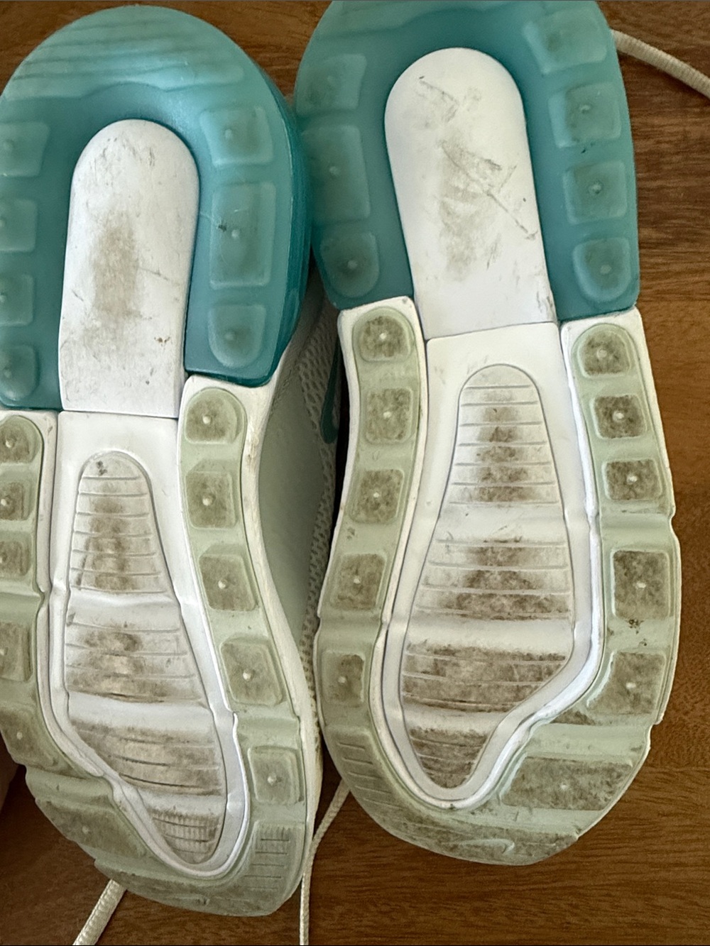Nike Kids White and Teal Mesh Sneakers - Picture 8 of 8